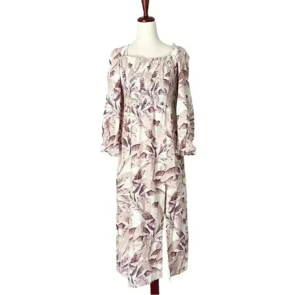 House of Harlow 1960 Tropical Floral Midi Dress Medium
